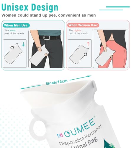 OUMEE 850ML Emergency Disposable Urinal Bags, 8/12/20/28 Pcs