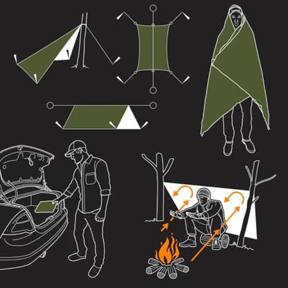The Pathfinder School All Purpose Emergency Survival Blanket (OD Green) - color: Od Green