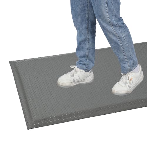 Anti Fatigue Mats Industrial 2' x 3' 15/16" Extra Thick Ergonomic Standing Mat Commercial Heavy Duty Diamond Plate Shop Floor Mat Helps Relieve Back and Leg Soreness - size: 2' x 3'