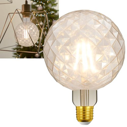 4W Filament 2700K Warm Lights,Non-Dimmable E26 Lamp Base,1-Pack - color: N Pineapple Clear Lights(non-dimmable)