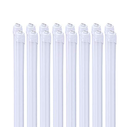 2 Pin 8FT R17D LED Bulbs, 45W (110W Equivalent), 5400LM, 6000K, R17D HO Rotatable LED Tube Light,Dual-Ended Power, Ballast Bypass,Frosted Cover, Replace T8 T10 T12 Fluorescent Light Bulb (16-Pack) - color: Frosted Cover Single Row, size: 16 Count