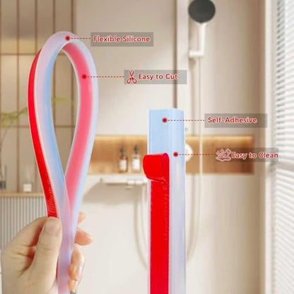 39Inch Shower Door Water Guard, Silicone Shower Threshold Water Dam