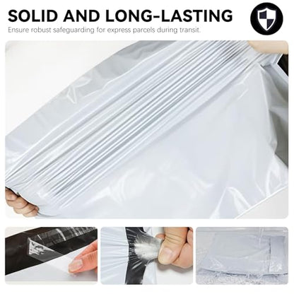 10"x13" Poly Mailers，White Shipping and Envelope Bags Pack of 30 - color: White, size: 10"x13"