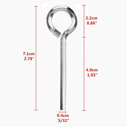 5/32” Standard Hex Dogging Key with Full Loop, Allen Wrench Door Key for Push Bar Panic Exit Devices, Solid Metal