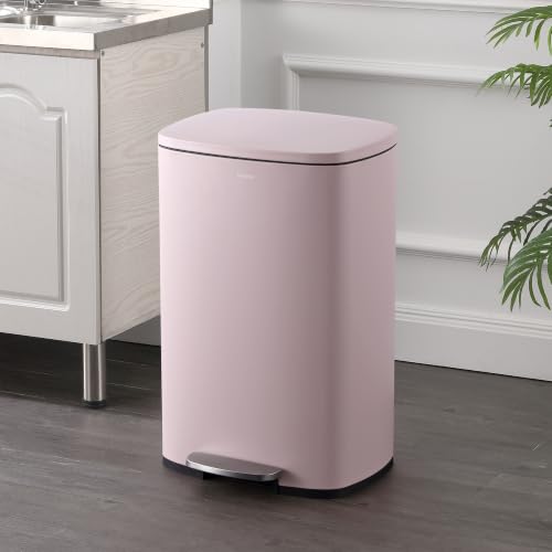 happimess Connor 2-Piece Iron Trash Can, Blush Pink - color: Blush Pink