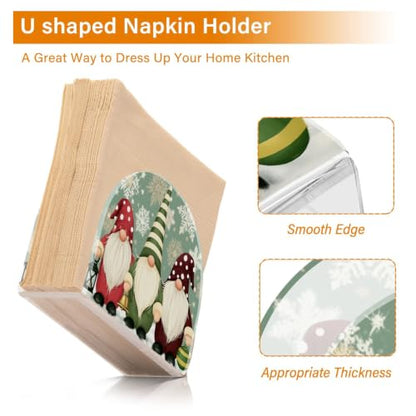 Christmas Elf Napkin Holder for Table Acrylic Tissue Dispenser - color: Christmas Elf