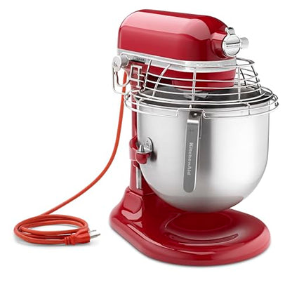 KitchenAid Commercial Series 8 Quart Bowl-Lift Stand Mixer with Stainless Steel Bowl Guard - KSMC895 - color: Empire Red, style: With Bowl Guard