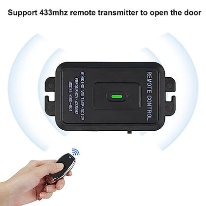 YiToo 12VDC Remote Control Switch 433MHz with DC Power Connector & Buzzer Specially for Access Control Door Lock (Without Lock) - style: Without Lock