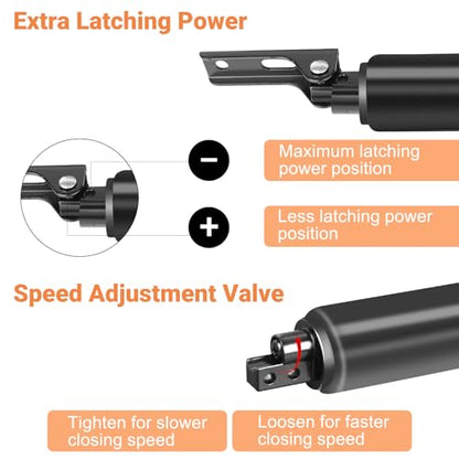 Storm Door Closer, 2PCS Heavy Duty Screen Door Closers with Protector Chains Spring, Storm Door Bracket Kit Compatible with Andersen/Emco/Larson/40201 (Closer and Chain, 2 Packs(Black)) - size: 2 Packs(Black)