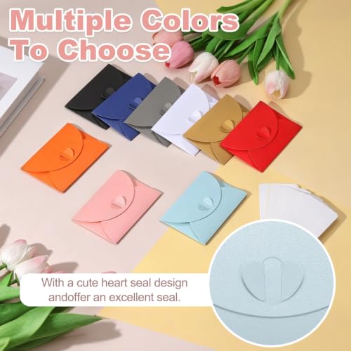 PATIKIL Gift Cards Envelopes (4.1"x 2.8",Light Blue) Mini Heart Clasp 12PCS - color: Light Blue