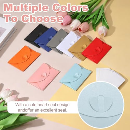 PATIKIL Gift Cards Envelopes (4.1"x 2.8",Light Blue) Mini Heart Clasp 12PCS - color: Light Blue