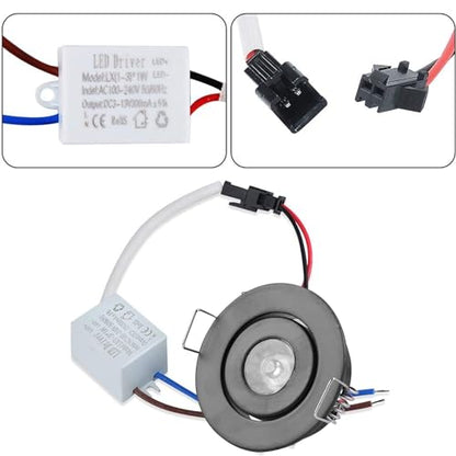 10pcs 2 inch Gimbal LED Recessed Light Small Recessed Lights AC120V - color: Warm White/Black