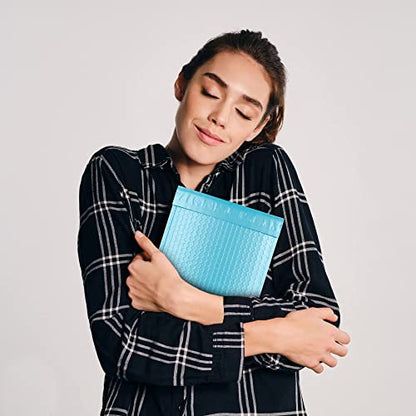 Poly Bubble Mailers, 10.5 x 16 Inch Light Blue Padded Mailers, Self Seal Shipping Envelopes, Lightweight Poly Mailer Bags, Waterproof Mailing Bags, Pack of 100 - color: Light Blue, size: 10.5" x 16" / 100 Pack