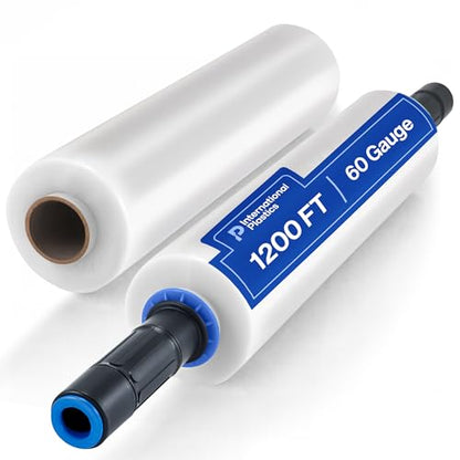 International Plastics Co. 2 Pack of 15'' Stretch Wrap Rotating Handle - size: 2 Pack, style: Extended Handles
