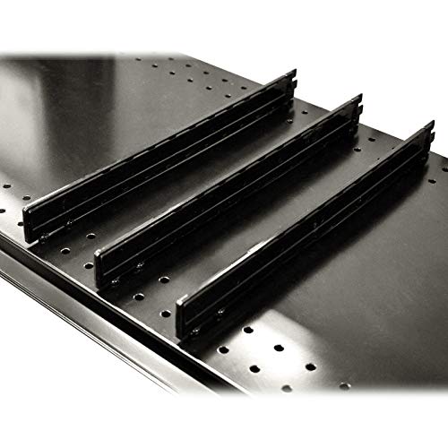 Black Extendable Adjustable Depth Gondola Shelf Dividers for Shelves 14" to 22" D, 50 Pack - size: 50 Pack