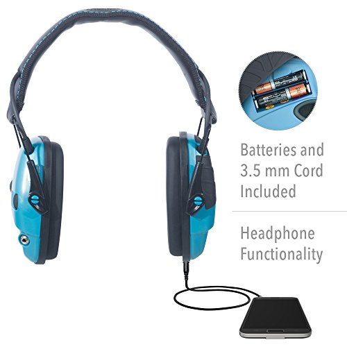 Howard Leight by Honeywell Impact Sport Sound Amplification Electronic Shooting Earmuff, Teal - color: Teal, size: Medium