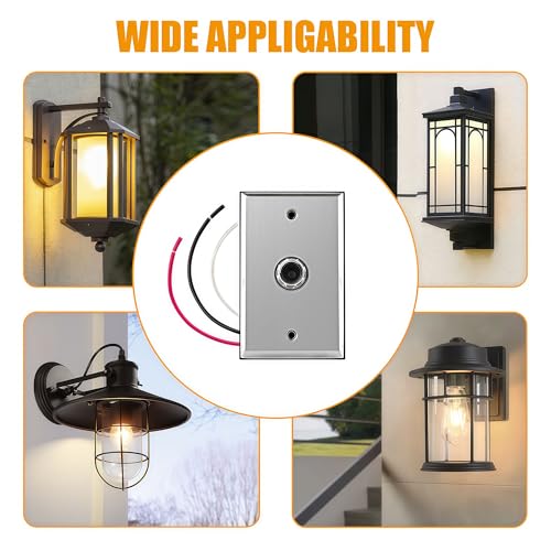 ppzhotocell Sensor for Outdoor Lights w/Wall Plate 2-Pack - size: 2PCS