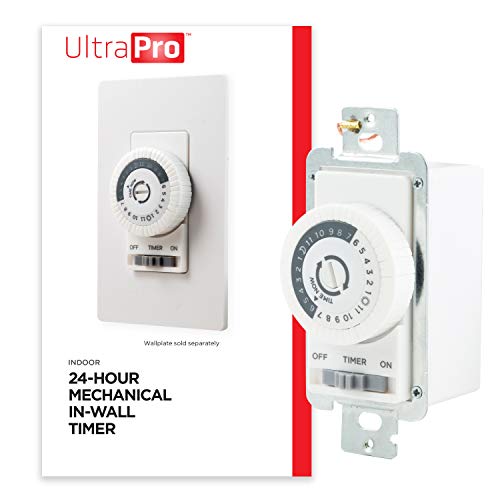 UltraPro in-Wall Mechanical Timer Switch, 24hr, 30min Intervals, White