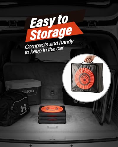 RoadHero 3 Pack 18 Inch Collapsible Traffic Cones with Black Base - size: 18 Inch