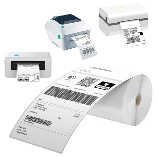 Direct Thermal Labels 4x6-450 Labels/Roll, Thermal Shipping Labels for Zebra 2844 ZP-450 ZP-500 ZP-505, 2 Rolls, 900 Labels(NOT for DYMO) - size: 2 Rolls | 450 Labels