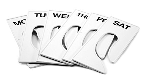 Plastic Rack Dividers Rectangular Monday to Saturday