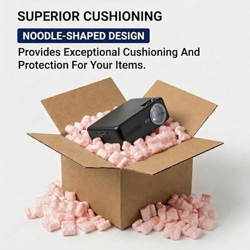 BOX USA Shipping & Packing Peanuts Pink, 7 Cubic Feet - Loose Fill Packaging Peanuts for Packing, Moving and Storage