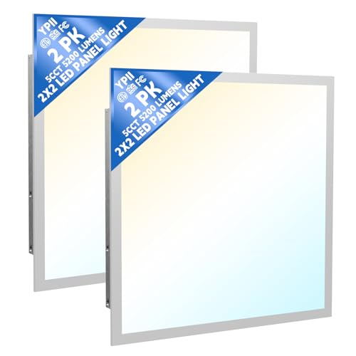 2Pack 2x2 LED Panel Light 5CCT Selectable Drop Ceiling Light Fixture - size: 2Pack, style: 2x2