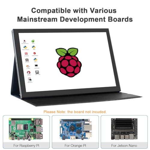 Hosyond 10.1" LCD Touchscreen IPS Monitor 1280x800 Portable Screen HDMI Display Built-in Speakers with Shell for Raspberry Pi 5/Pi 4/3B+ Xbox PS4 Windows 7/8/10 - size: 10.1" Display-S