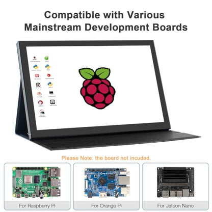 Hosyond 10.1" LCD Touchscreen IPS Monitor 1280x800 Portable Screen HDMI Display Built-in Speakers with Shell for Raspberry Pi 5/Pi 4/3B+ Xbox PS4 Windows 7/8/10 - size: 10.1" Display-S