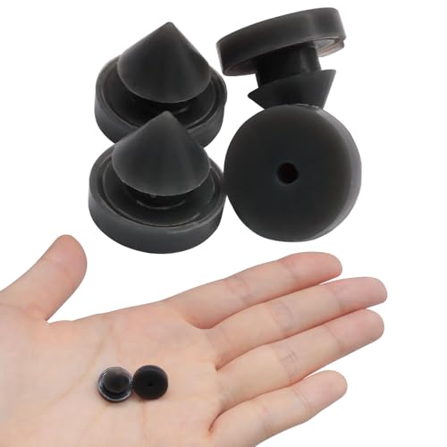 100 Pcs Dark Gery Rubber Door Silencer, 1/2 Inch Heavy Duty Anti Collision Silencer for Metal Frame, Noise Reduction Bumper Pads to Prevent Slamming