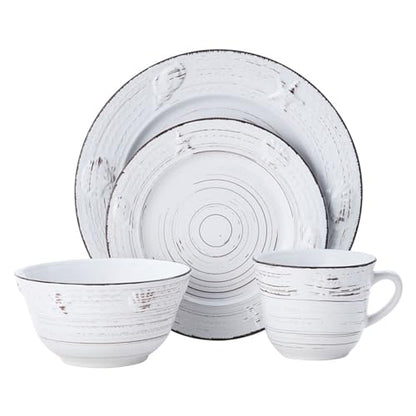 Pfaltzgraff Trellis Coastal 16-Piece Dinnerware Set, Service For 4, White - color: Coastal White