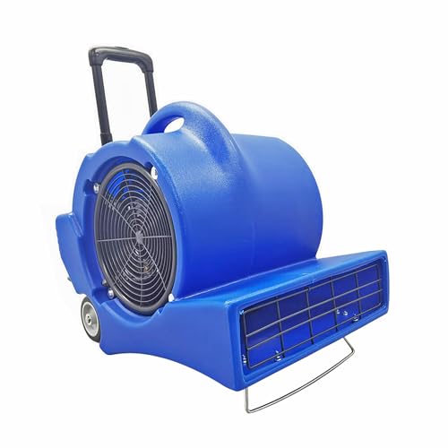 INTSUPERMAI 3-Speed Air Mover 1.2HP/900W Floor Blower 5650CFM Air Mover Carpet Dryer Commercial Floor Drying Fan Floor Fan Janitor for Floor Drying,Blue 110V
