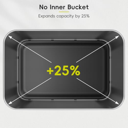 EKO Deluxe Mirage-T 50 Liter / 13.2 Gallon Touchless Rectangular Motion Sensor Trash Can or Recycling Bin, Matte Black Stainless Steel Finish - size: Deluxe Mirage-T 50 liter - Matte Black