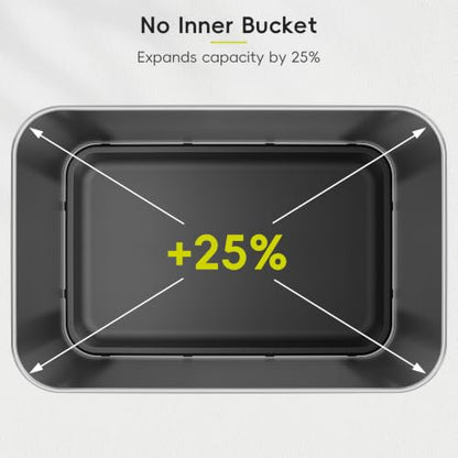 EKO Deluxe Mirage-T 50 Liter / 13.2 Gallon Touchless Rectangular Motion Sensor Trash Can or Recycling Bin, Matte Black Stainless Steel Finish - size: Deluxe Mirage-T 50 liter - Matte Black