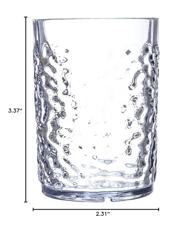 Carlisle FoodService Products Pebble Optic Pebble Tumbler Plastic Tumbler for Restaurants, Catering, Kitchens, Plastic, 5 Ounces, Clear, (Pack of 24)