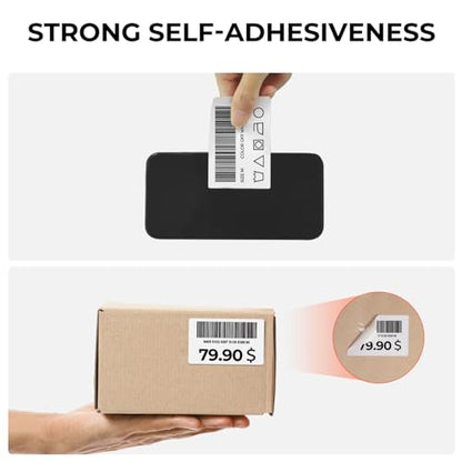 MUNBYN 3x2 Thermal Labels, 500 Sheets/1 Roll, White - color: White, size: 3x2"