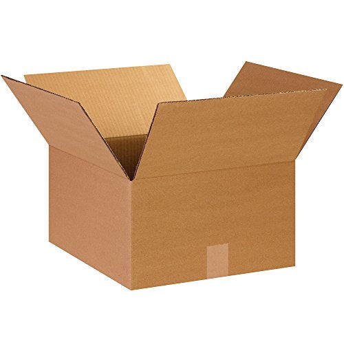 BOX USA 14 x 14 x 8 Corrugated Cardboard Boxes, Medium 14"L x 14"W x 8"H, Pack of 25 | Shipping, Packaging, Moving, Storage Box for Home or Business, Strong Wholesale Bulk Boxes - style: Standard Corrugated