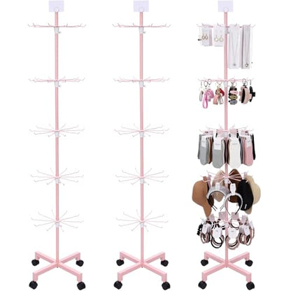 Ripeng 2 Pcs 5-tier Rotating Retail Display Stand - color: Pink, size: 5-tier