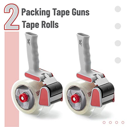 Mr. Pen- Heavy Duty Packing Tape Dispenser Gun, 2 Inch - color: Red, size: 2 Pack