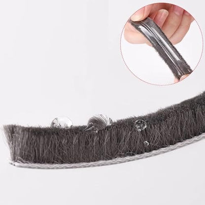 5m (16feet) Brush Weather Striping Card-Slot Seal Strip Pile Weatherstrip Door Sweep Brush for Door Window (5mm x 8mm (3/16" 5/16"), Gray) - size: 5mm x 8mm