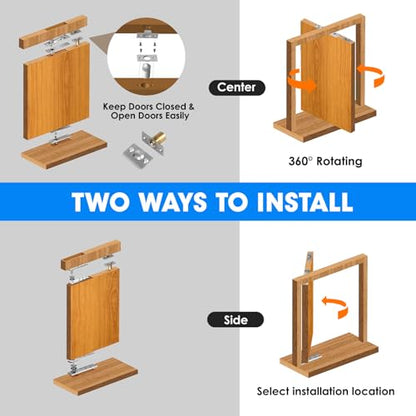 Hidden Pivot Door Hinge Heavy Duty, 360 Rotation for Secret Door