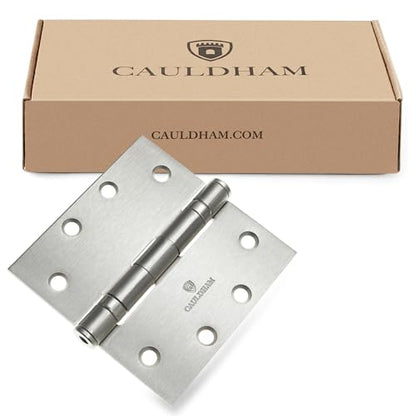 Cauldham (3 Pack) Commercial-Grade 4-1/2" Full Mortise Ball-Bearing Door Hinges - Satin Nickel - color: Satin Nickel