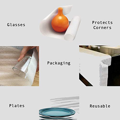 70 Pack of Mighty Gadget (R) Large 16" x 12" Foam Wrap Sheets Cushioning for Moving Storage Packing and Shipping Supplies, 70-Pack (White)