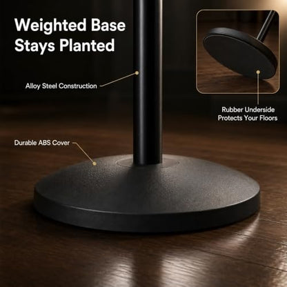 CCW 8.5 X 11" Vertical Pedestal Floor Sign Frame, Black Powder Coated Steel - color: Black Powder Coated Steel, size: 8.5 x 11 Inch Vertical
