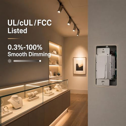 2-in-1 LED Dimmer Switch 24V 60W Dimmable LED Driver AC 120V to DC 24V