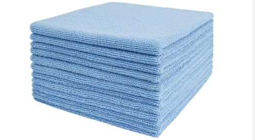 Tricol Clean Professional Extra-Thick Microfiber Cleaning Cloth 24 Pack Blue (300 GSM, 16in x 16in) - color: Blue, size: Pack of 24