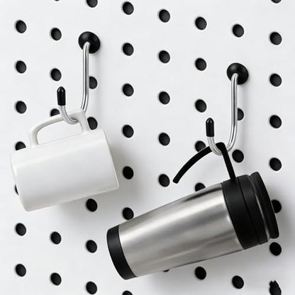 Pegboard Hook Locks, for Stopping Hooks from Falling Off, 60PCS, Black - color: Black
