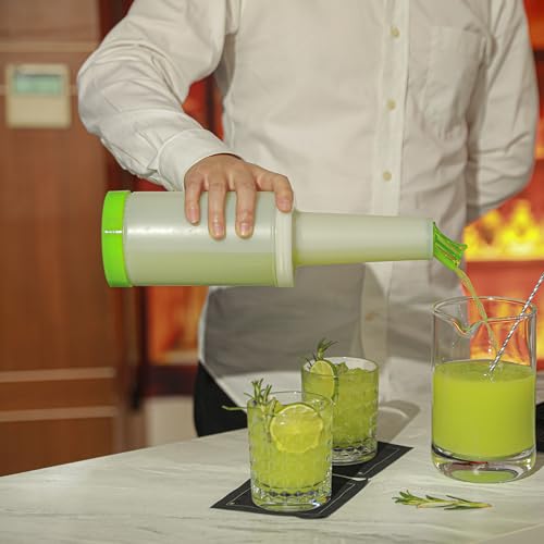 Restaurantware 1 qt Green Plastic Quick Pour Storage Container Bottle - color: Green, size: 32 Ounces