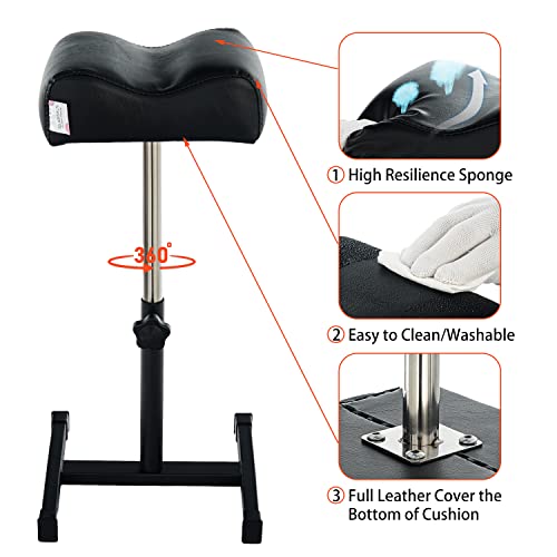 Pedicure Manicure Footrest Adjustable Height Stand Beauty SPA Salon Nail Care Black - color: Black