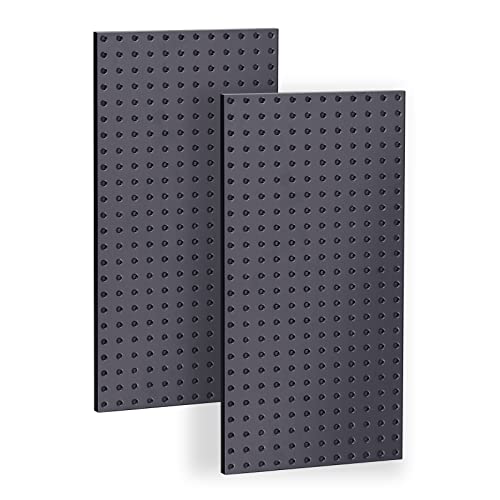 Ultrawall Metal Pegboard Wall Panels, Peg Boards for Garage Tool Storage - color: Black, size: 2PC